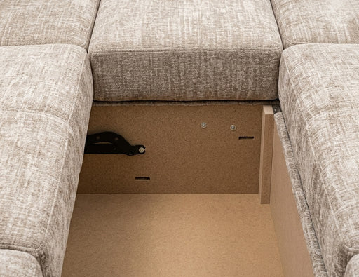Coltar U Extensibil Luna, 6 Locuri, Onyx 3 Linen, 330 Cm