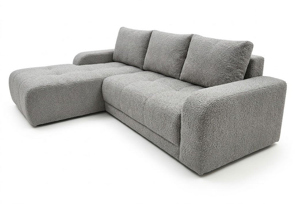 Coltar Extensibil Stanga Kyoto, Lada Depozitare, 5 Locuri, Anthology 15 Silver, 246 Cm