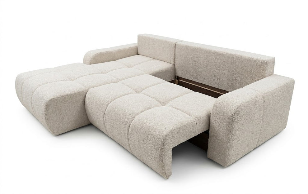 Coltar Extensibil Stanga Kyoto, Lada Depozitare, 5 Locuri, ONYX 2 PEARL, 246 Cm