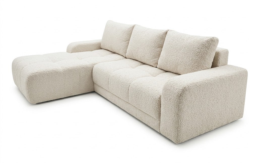 Coltar Extensibil Stanga Kyoto, Lada Depozitare, 5 Locuri, ONYX 2 PEARL, 246 Cm