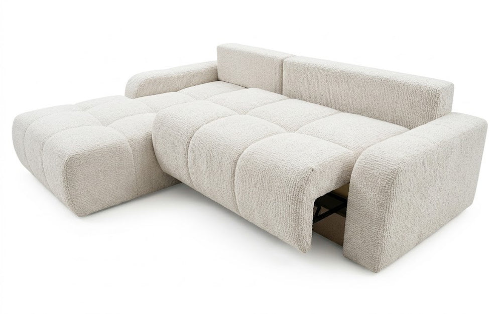 Coltar Extensibil Stanga Kyoto, Lada Depozitare, 5 Locuri, ONYX 2 PEARL, 246 Cm