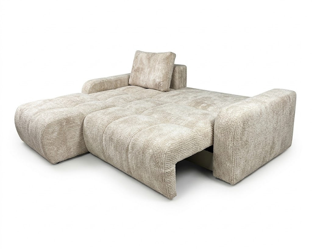 Coltar Extensibil Stanga Kyoto, Lada Depozitare, 5 Locuri, ONYX 3 LINEN, 246 Cm
