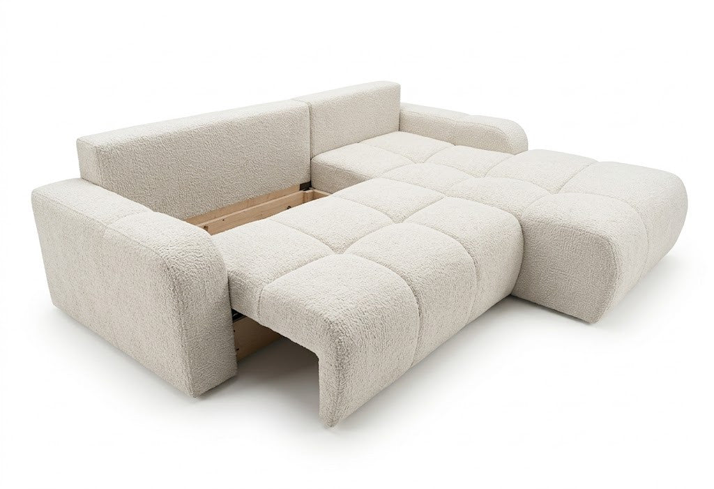 Coltar Extensibil Dreapta Kyoto, Lada Depozitare, 5 Locuri,  Onyx 2 Pearl, 246 Cm