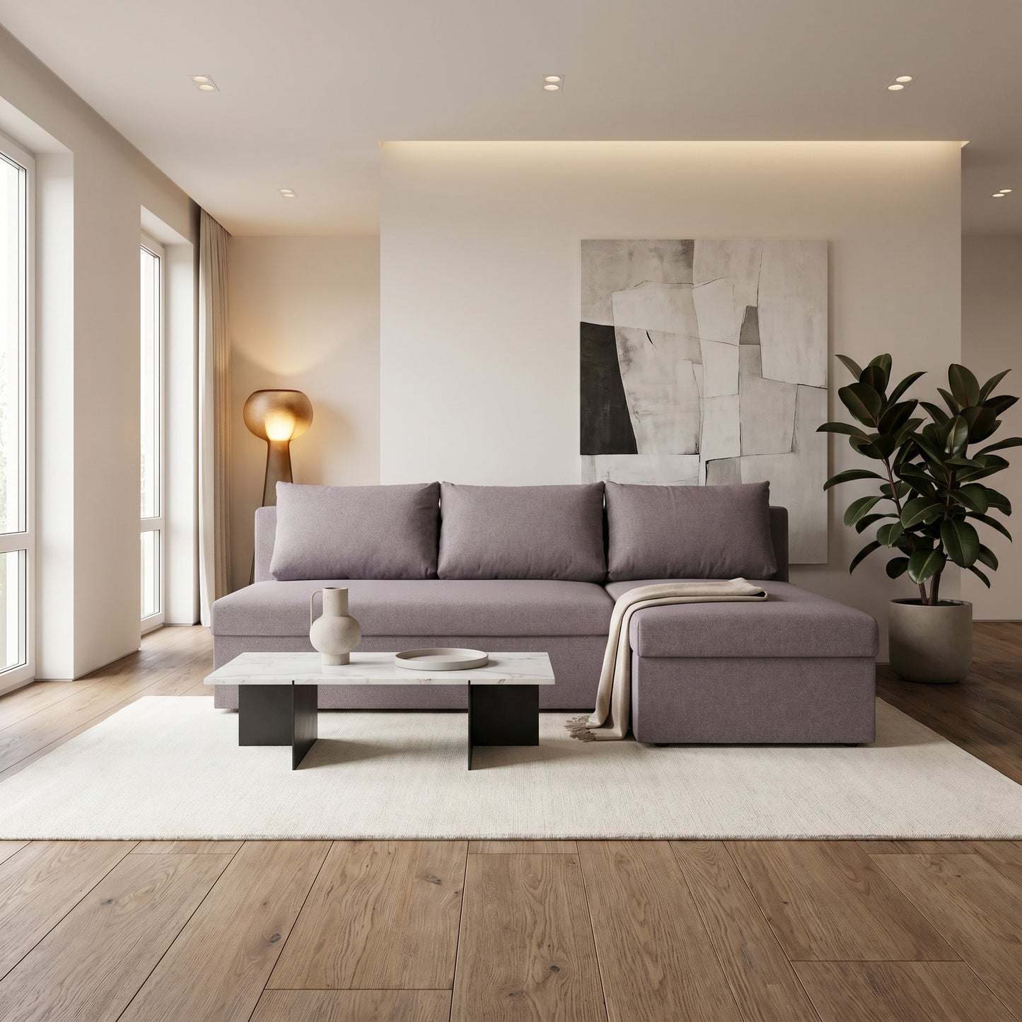 Coltar Extensibil Cu Lada, Blue Interschimbabil Stanga/Dreapta, Icon 90, 220 x 80 x 155 Cm