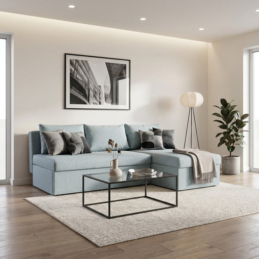 Coltar Extensibil Cu Lada, Blue Interschimbabil Stanga/Dreapta, Icon 84, 220 X 80 X 155 Cm