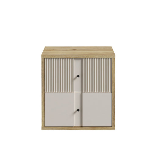 Noptiera 2 Sertare  Ronin, Stejar Mauvella Si Sand, 54.8 Cm