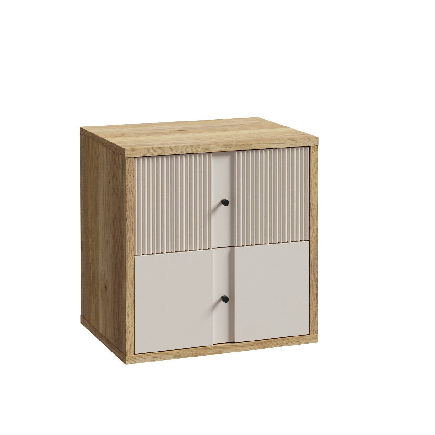 Noptiera 2 Sertare  Ronin, Stejar Mauvella Si Sand, 54.8 Cm
