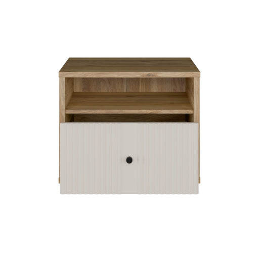 Noptiera 1 Sertar Ronin, Stejar Mauvella Si Sand, 54.8 Cm
