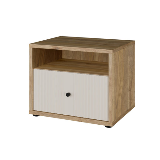 Noptiera 1 Sertar Ronin, Stejar Mauvella Si Sand, 54.8 Cm