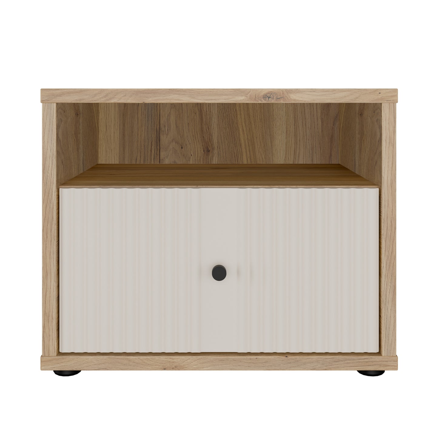 Noptiera 1 Sertar Ronin, Stejar Mauvella Si Sand, 54.8 Cm
