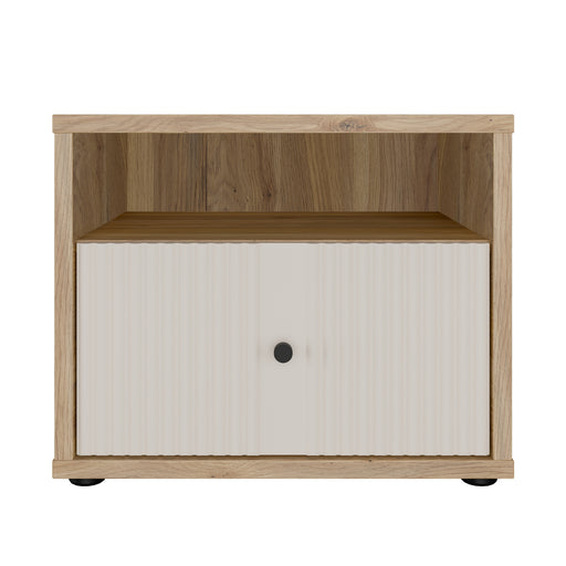 Noptiera 1 Sertar Ronin, Stejar Mauvella Si Sand, 54.8 Cm