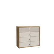 Comoda Ronin 4 Sertare, Stejar Mauvella Si Sand, 104.8 Cm