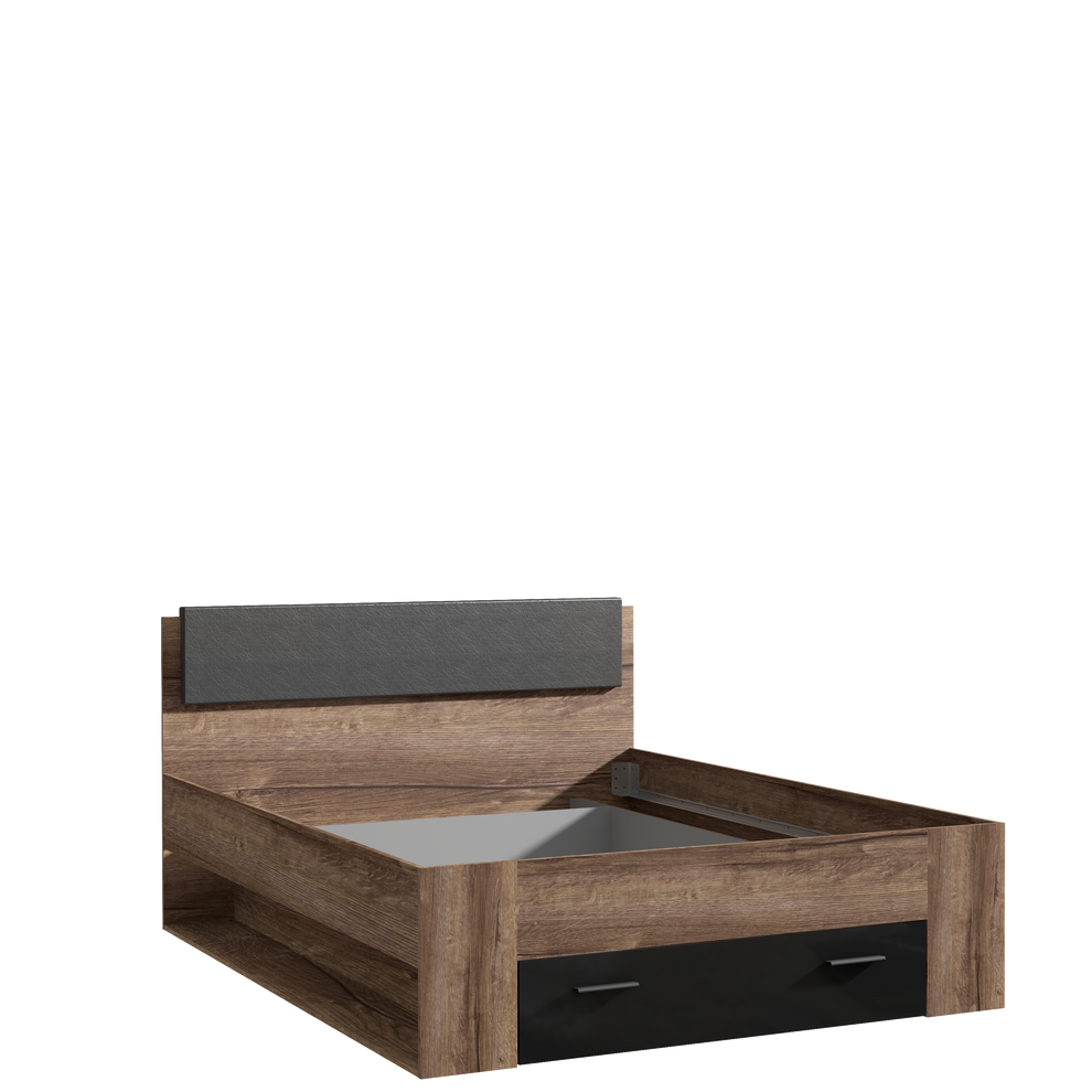 Pat Juwel, Dimensiune Saltea 160 x 200 Cm, Mud oak Black Gloss