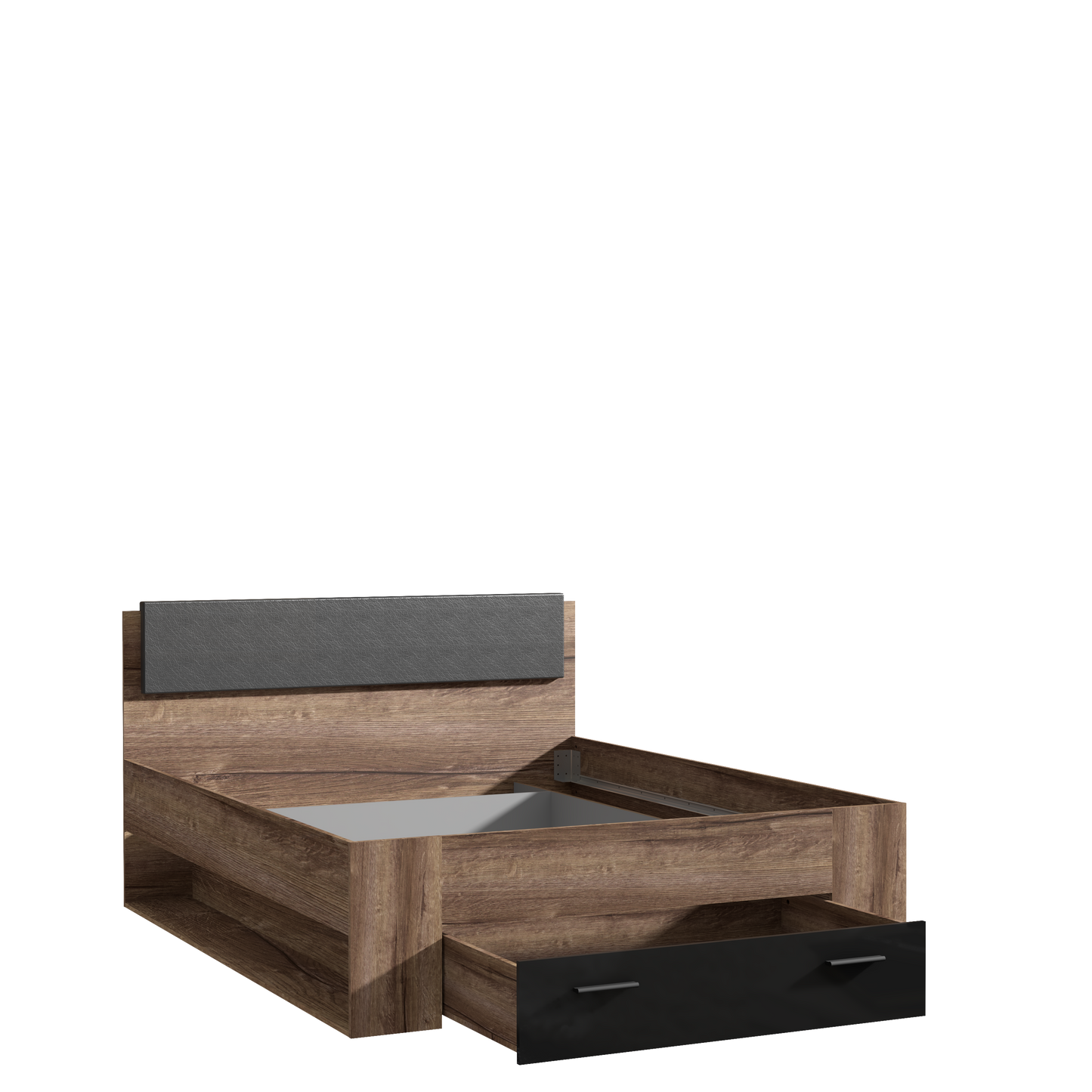 Pat Juwel, Dimensiune Saltea 160 x 200 Cm, Mud oak Black Gloss