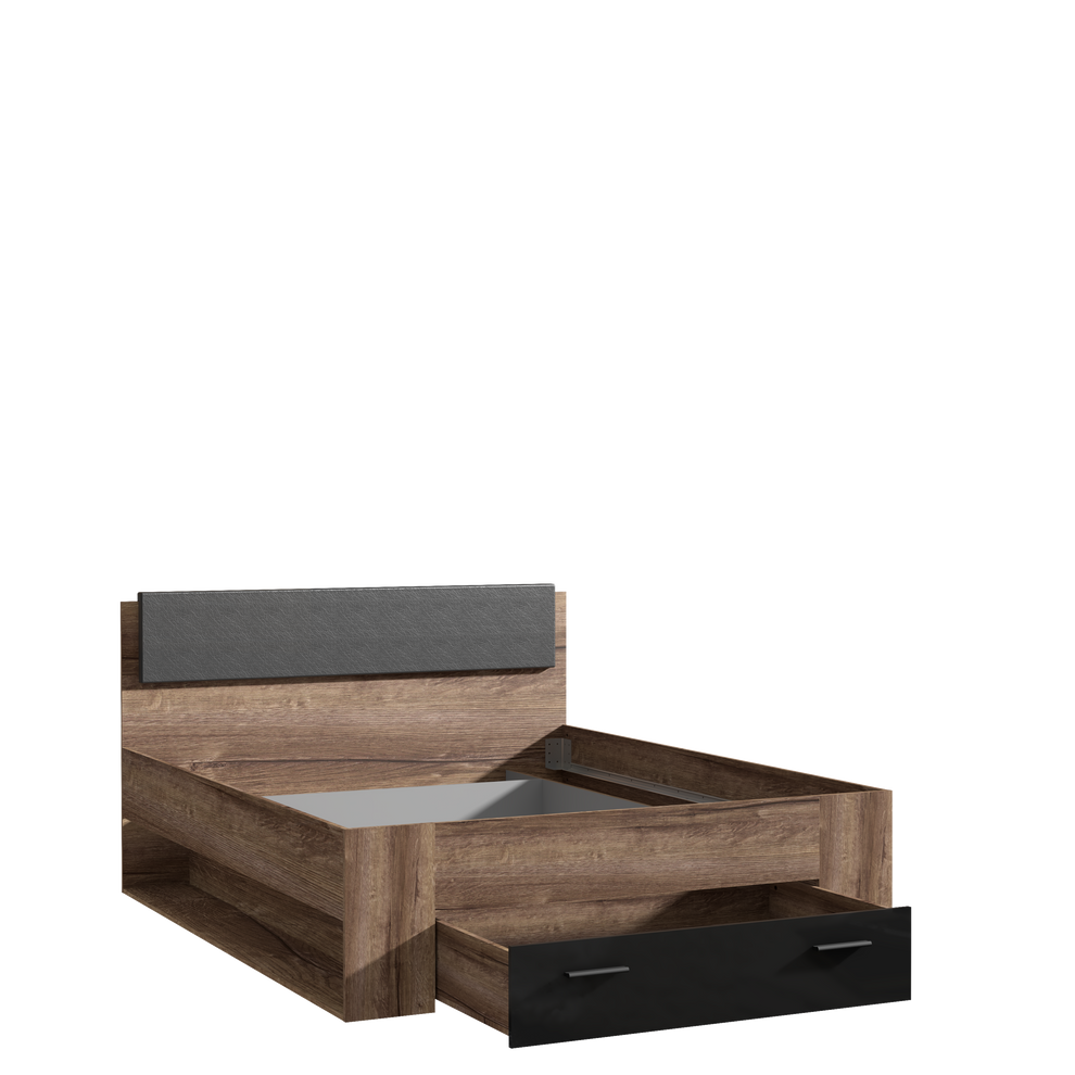 Pat Juwel, Dimensiune Saltea 160 x 200 Cm, Mud oak Black Gloss