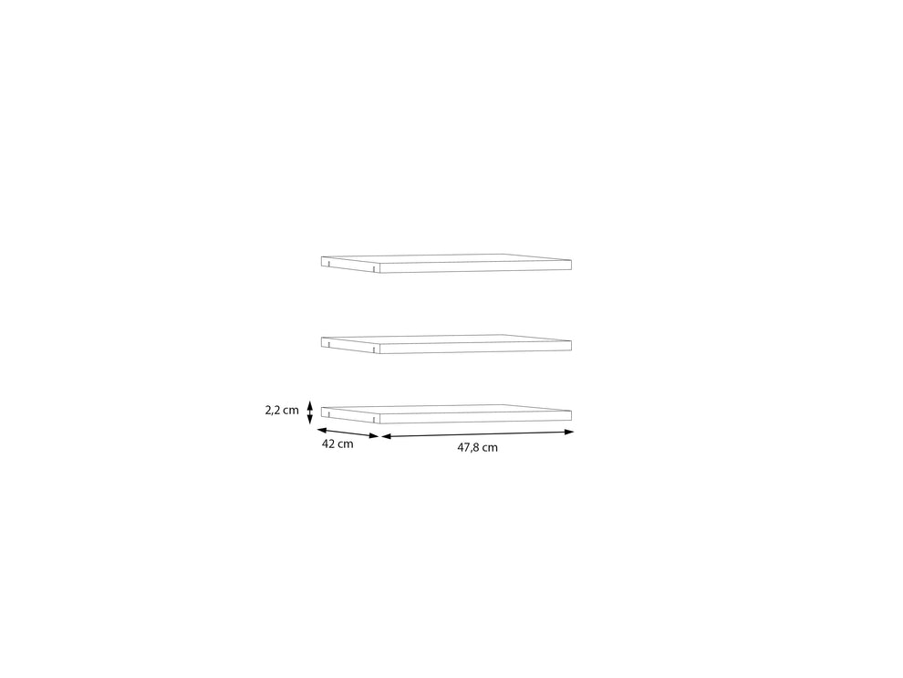 Set 3 Polite Japanki, Gri, 47.8 Cm