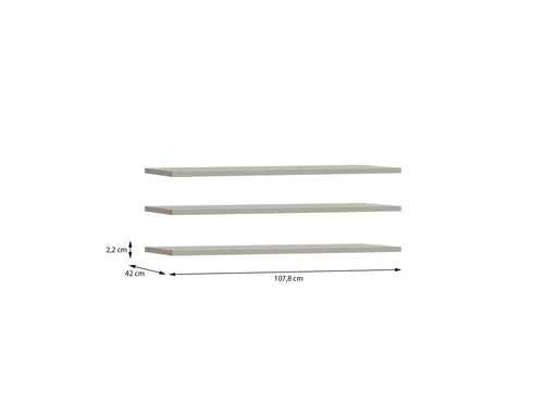 Set 3 Polite Japanki, Gri, 107.8 Cm
