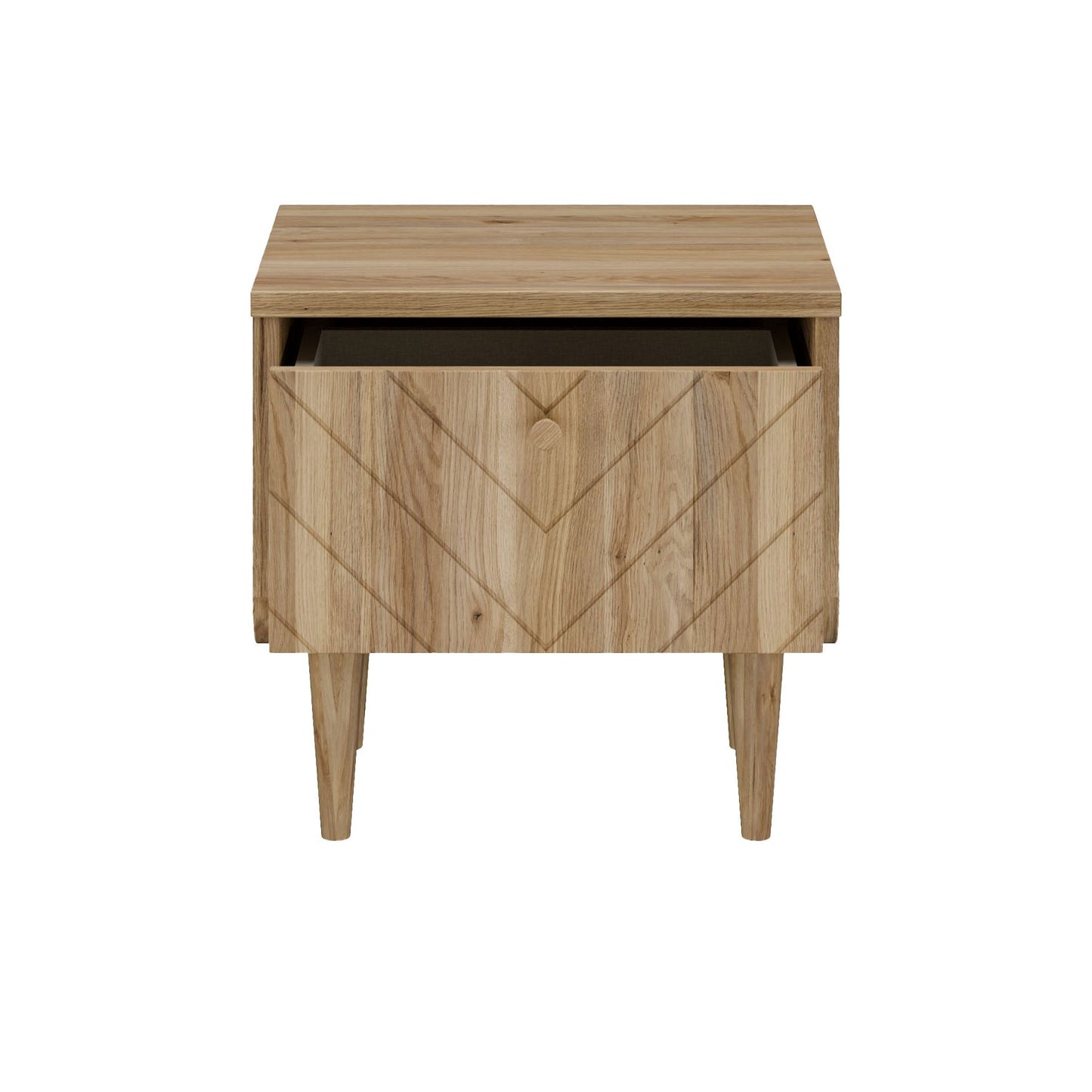 Noptiera Cu 1 Sertar Japanki, Stejar Mauvella, 48.7 Cm