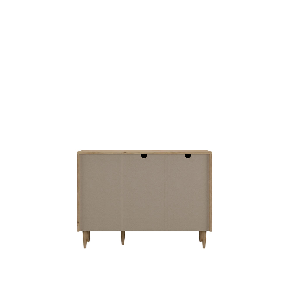 Bufet Cu 3 Sertare Si 1 Usa Japanki, Stejar Mauvella, 126.8 Cm