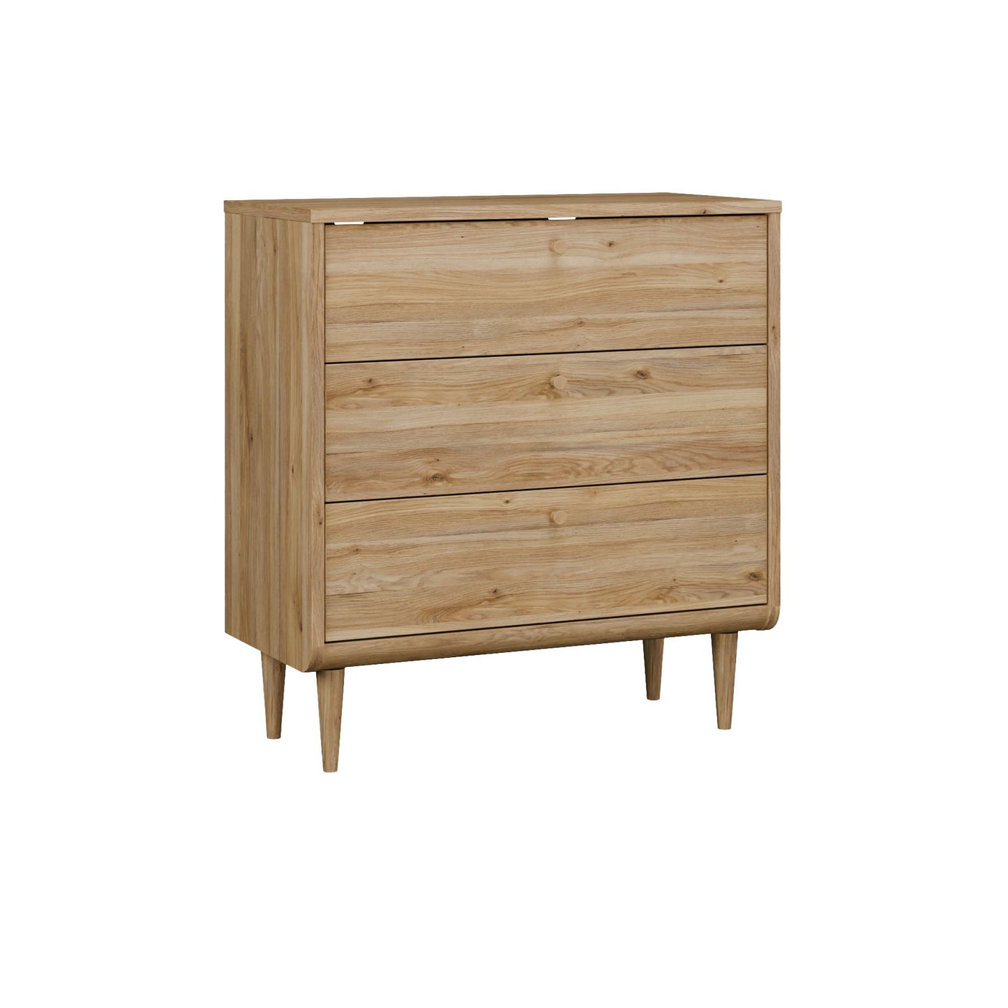 Comoda Japanki  3 Sertare, Stejar Mauvella, 87.1 Cm