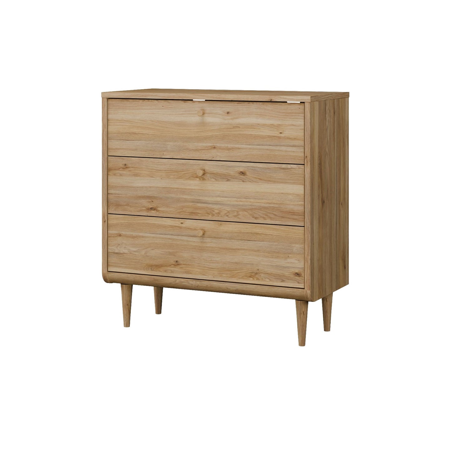 Comoda Japanki  3 Sertare, Stejar Mauvella, 87.1 Cm