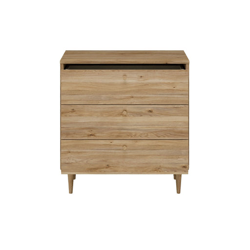 Comoda Japanki  3 Sertare, Stejar Mauvella, 87.1 Cm