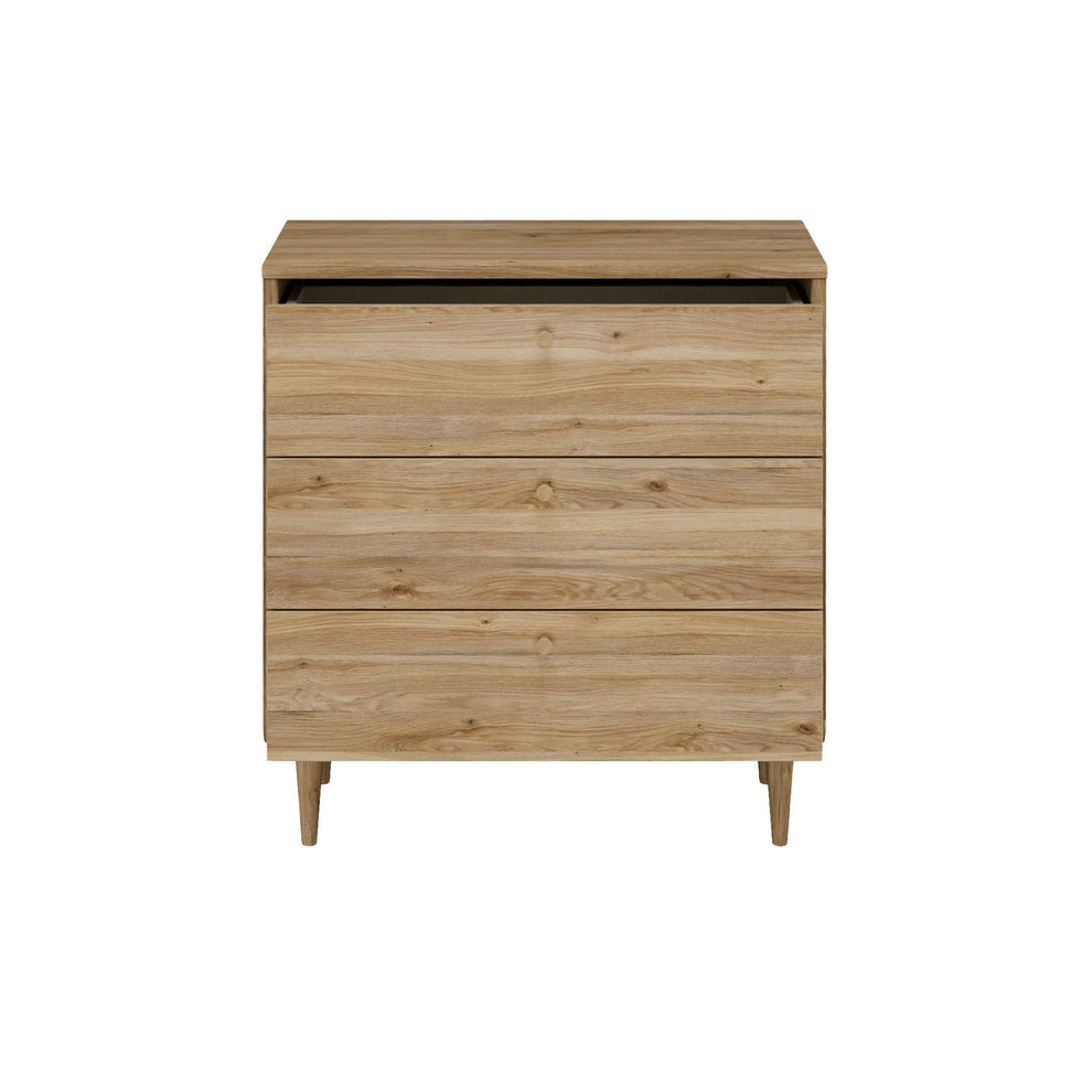 Comoda Japanki  3 Sertare, Stejar Mauvella, 87.1 Cm
