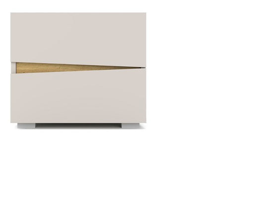 Noptiera Leonard  2 Sertare Dreapta, Casmere Si Stejar Artizan, 45 Cm