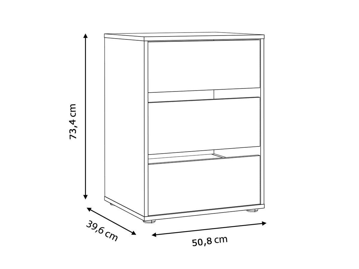 Comoda Interior Dulap Juwel, Gri, 50.8 Cm