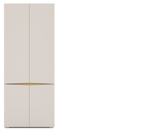 Dulap Cu Bara Leonard, Casmere Si Stejar Artizan, 80 Cm
