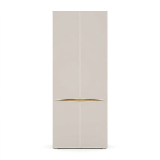 Dulap Cu Bara Leonard, Casmere Si Stejar Artizan, 80 Cm
