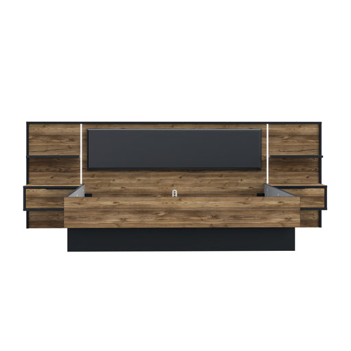 Pat Joben, Dimensiune Saltea 180 x 200 Cm, LED Inclus, Black Si Alpine picea