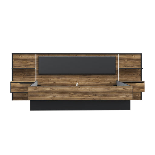 Pat Joben, Dimensiune Saltea 180 x 200 Cm, LED Inclus, Black Si Alpine picea