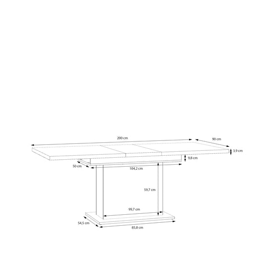 Masa Extensibila Chorus, 160 x 74 Cm