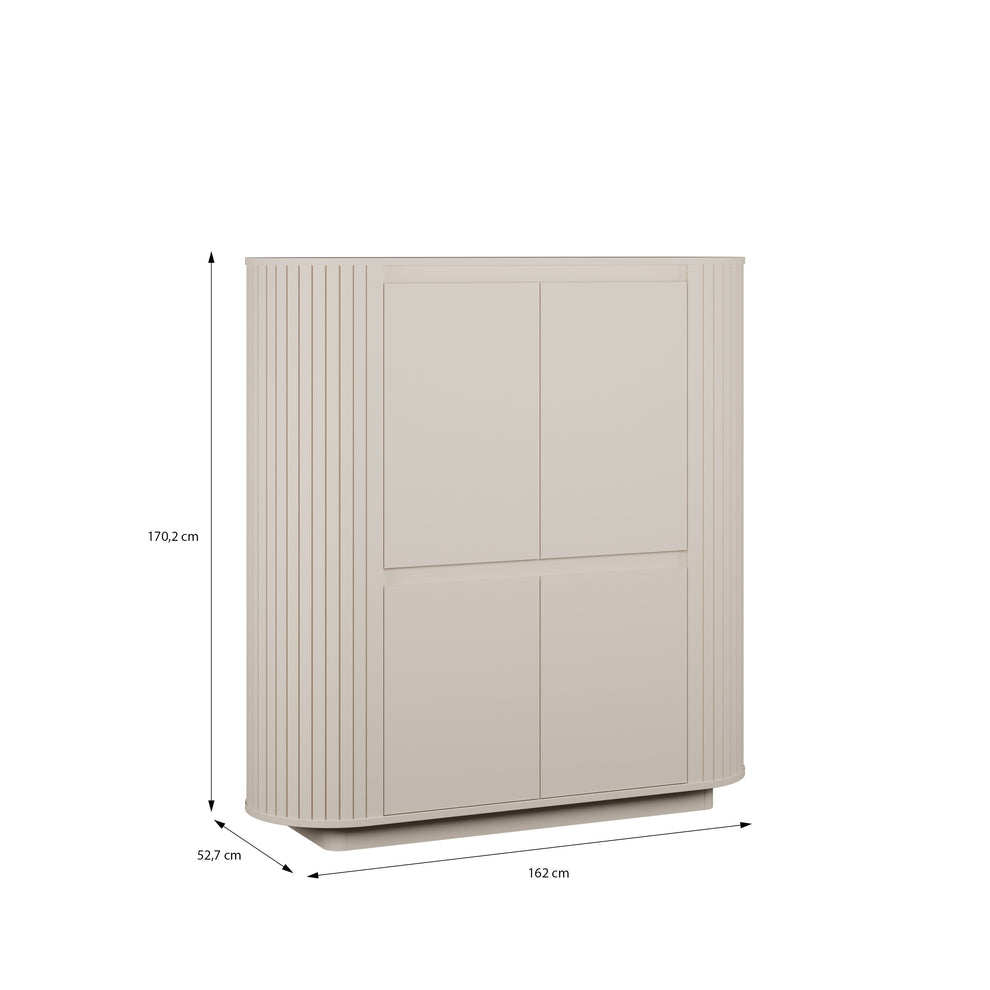 Comoda 4 Usi Chorus, Sand, 162 Cm