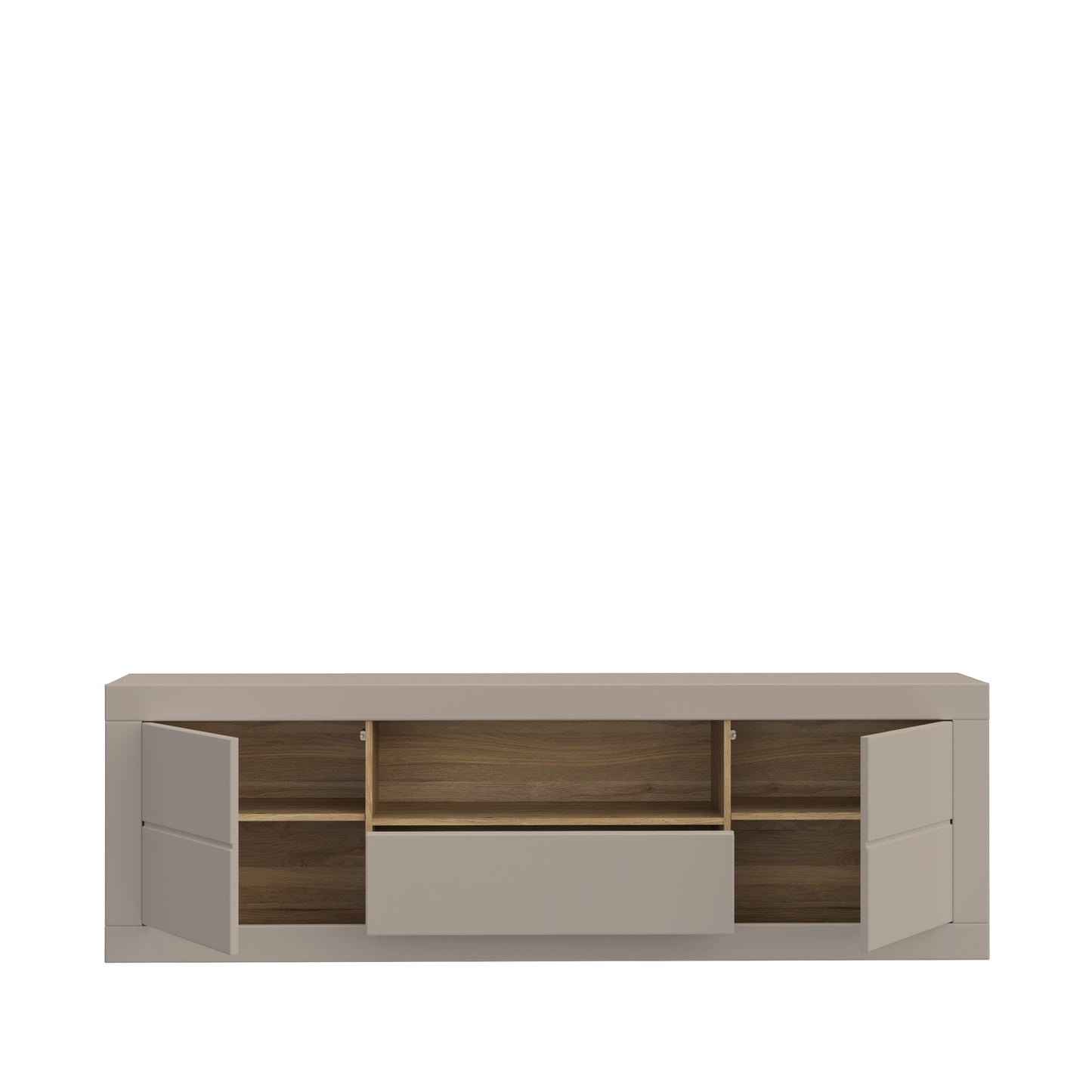 Comoda Tv 1 Sertar Si 2 Usi Loftking, Mauvella oak Si Taupe, 195.4 Cm
