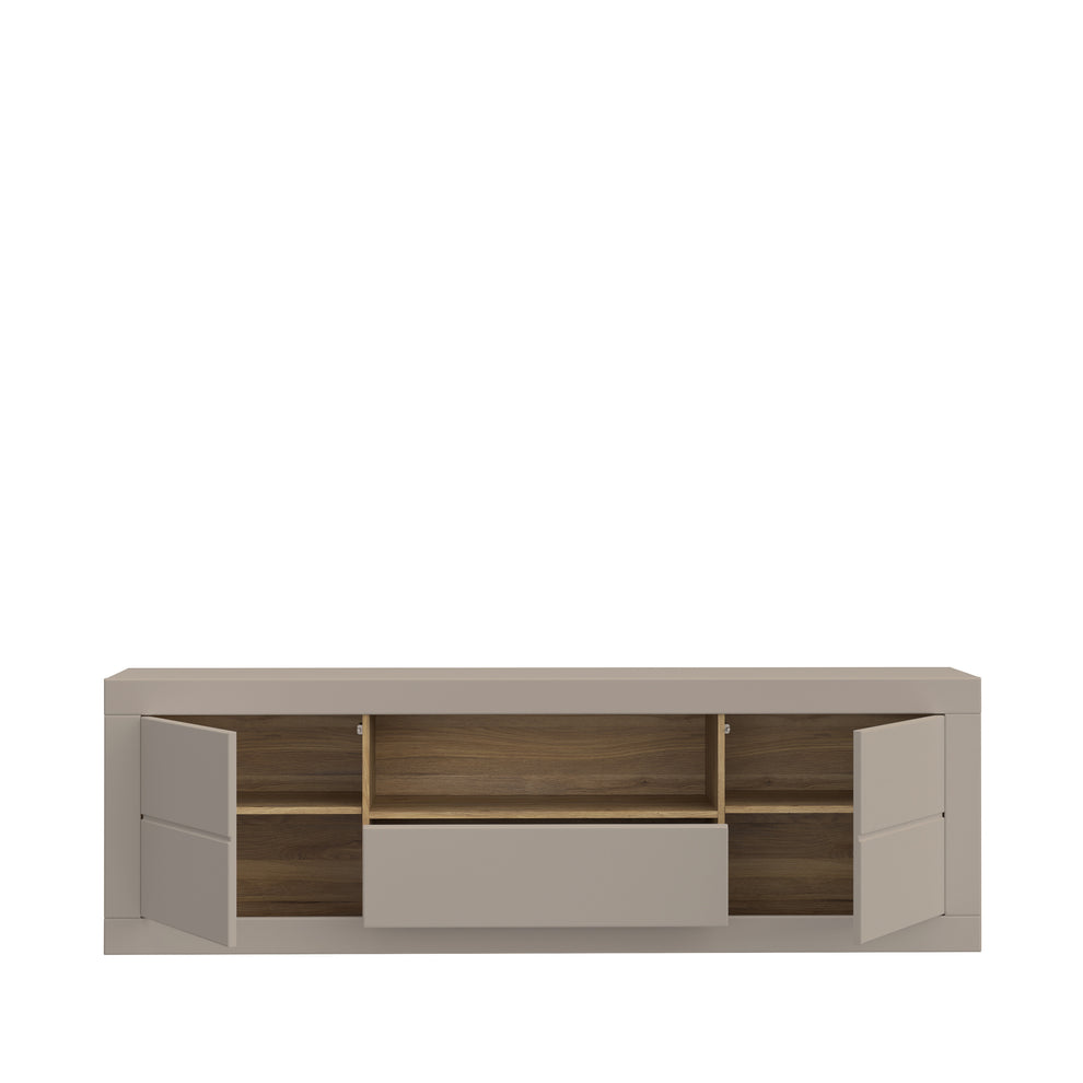 Comoda Tv 1 Sertar Si 2 Usi Loftking, Mauvella oak Si Taupe, 195.4 Cm