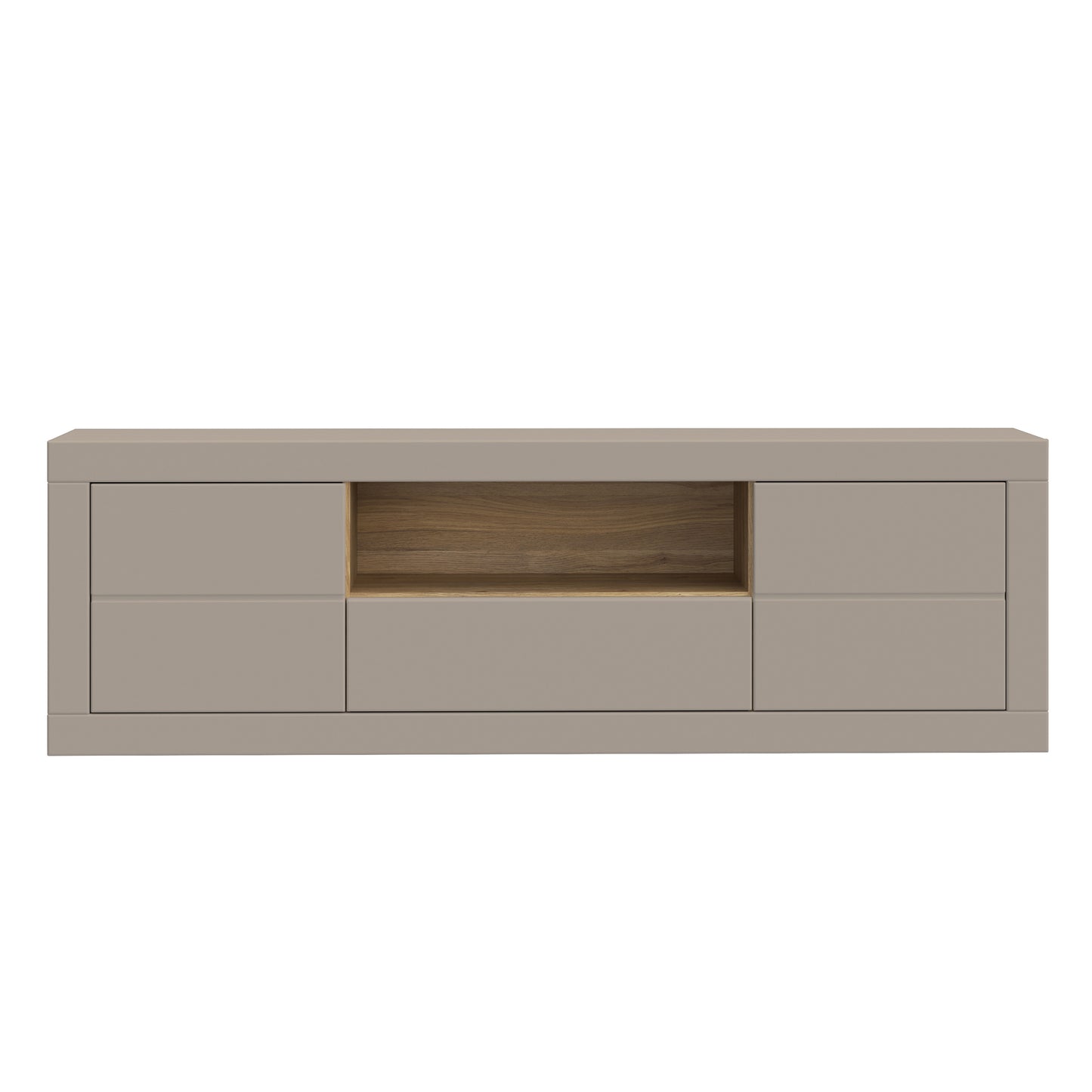 Comoda Tv 1 Sertar Si 2 Usi Loftking, Mauvella oak Si Taupe, 195.4 Cm