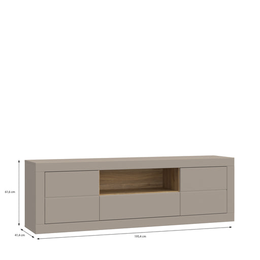 Comoda Tv 1 Sertar Si 2 Usi Loftking, Mauvella oak Si Taupe, 195.4 Cm