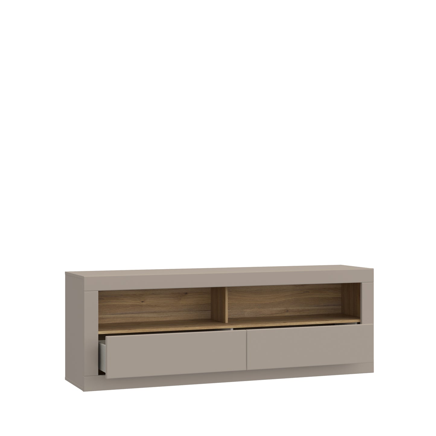 Comoda Tv 2 Sertare Loftking, Mauvella oak Si Taupe, 175.4 Cm