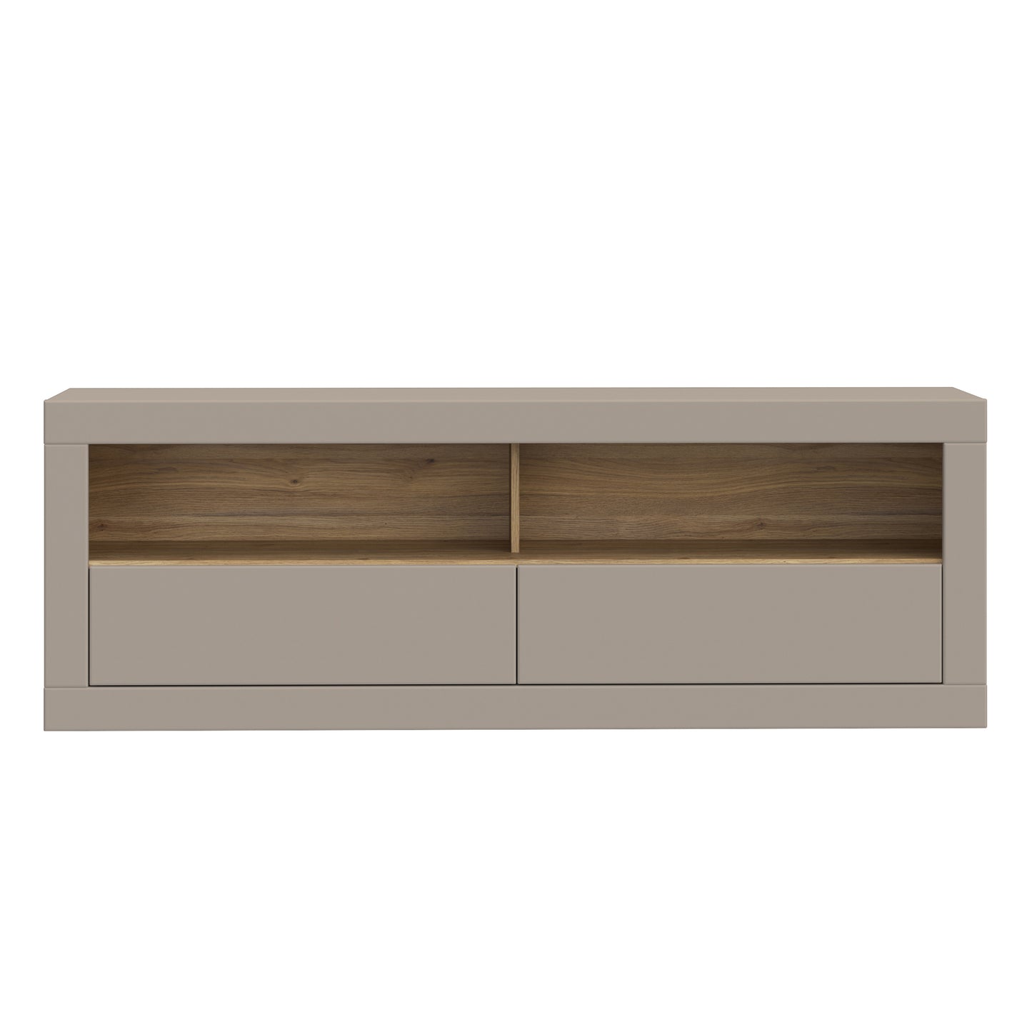 Comoda Tv 2 Sertare Loftking, Mauvella oak Si Taupe, 175.4 Cm