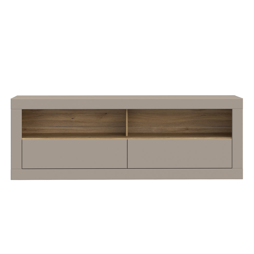 Comoda Tv 2 Sertare Loftking, Mauvella oak Si Taupe, 175.4 Cm