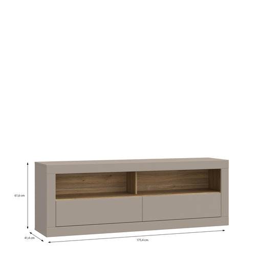 Comoda Tv 2 Sertare Loftking, Mauvella oak Si Taupe, 175.4 Cm