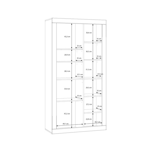 Etajera Loftking, Mauvella oak Si Taupe, 101 Cm