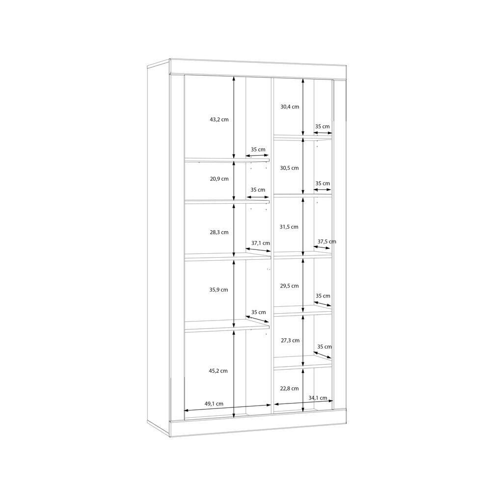 Etajera Loftking, Mauvella oak Si Taupe, 101 Cm