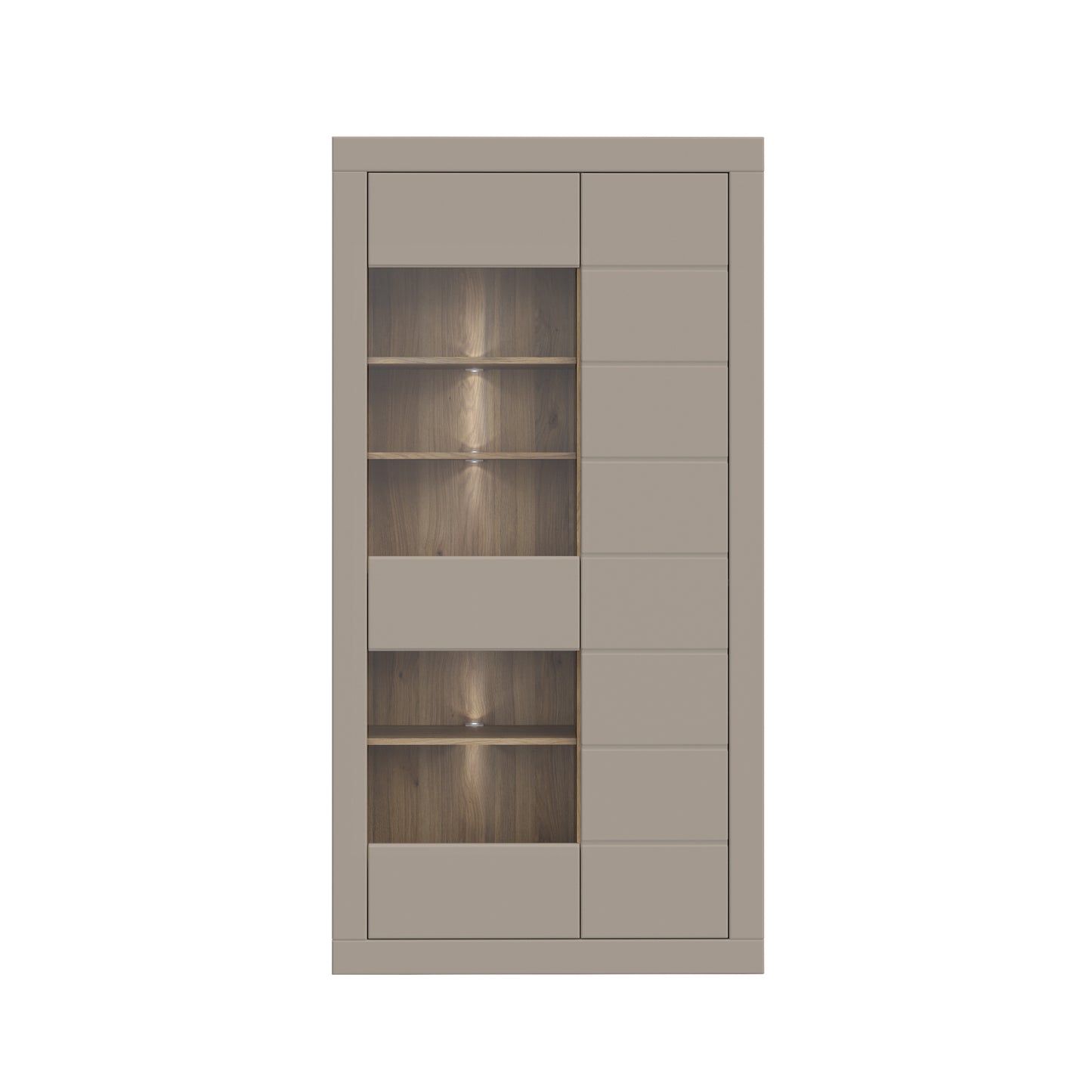 Etajera Loftking, Mauvella oak Si Taupe, 101 Cm