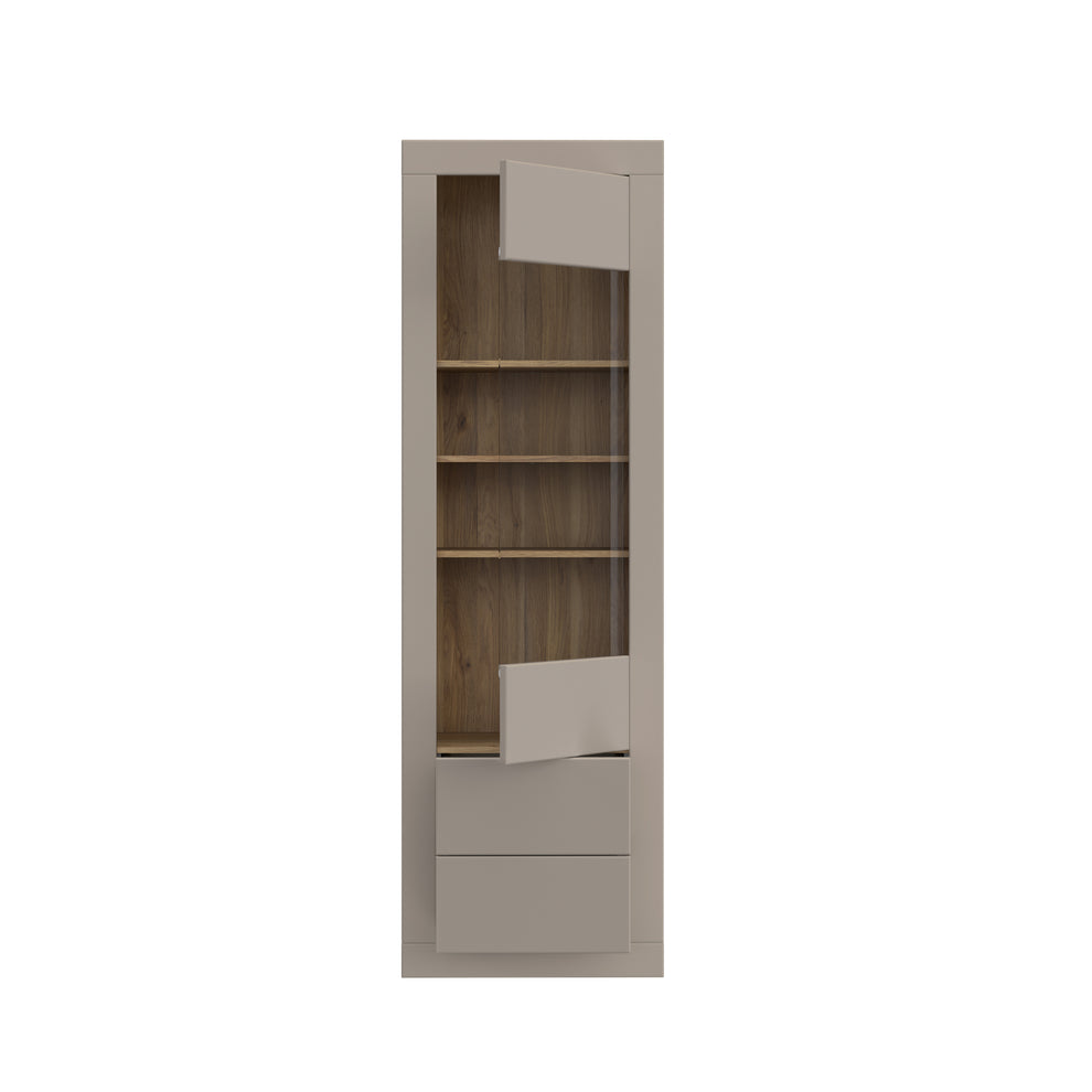 Vitrina Mica Loftking, Mauvella oak Si Taupe, 61.3 Cm