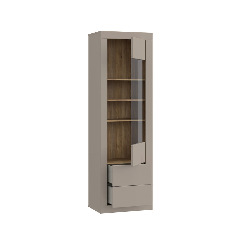 Vitrina Mica Loftking, Mauvella oak Si Taupe, 61.3 Cm