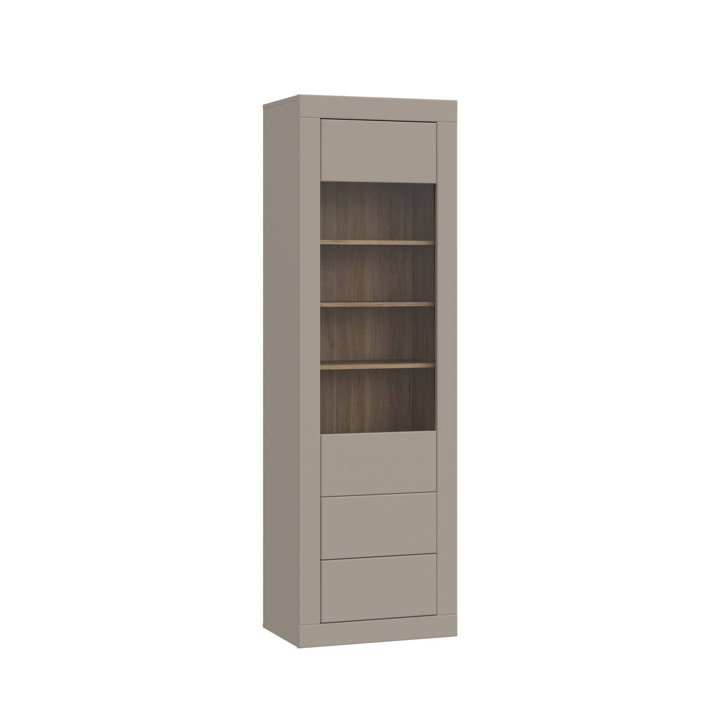 Vitrina Mica Loftking, Mauvella oak Si Taupe, 61.3 Cm