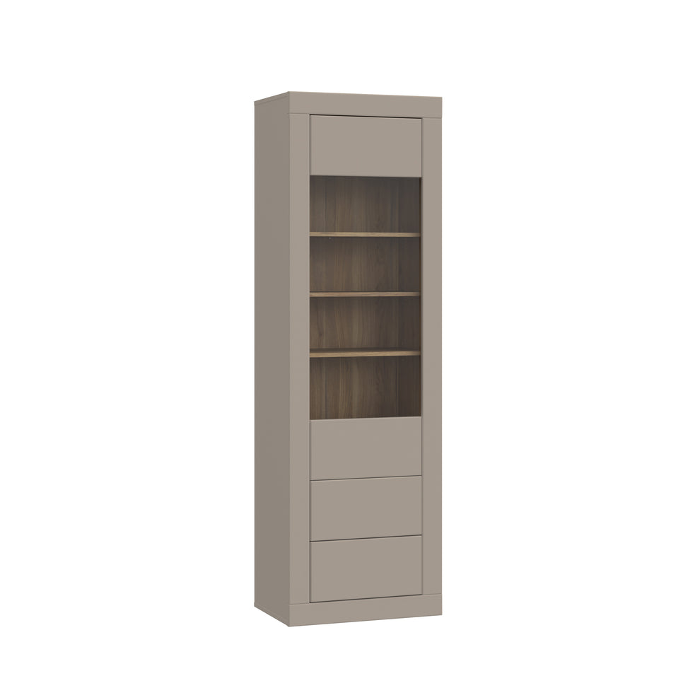 Vitrina Mica Loftking, Mauvella oak Si Taupe, 61.3 Cm